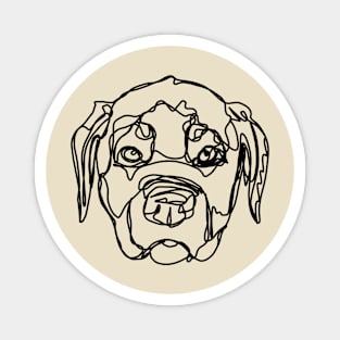 Dog black Outline Design Magnet